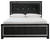 Kaydell Black Queen Upholstered Panel Bed