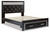 Kaydell Black Queen Upholstered Panel Storage Platform Bed