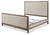 Chrestner Gray Queen Upholstered Panel Bed