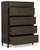 Wittland Brown Five Drawer Chest