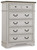 Brollyn White / Brown / Beige Five Drawer Chest