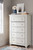 Grantoni White Five Drawer Chest