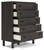 Toretto Charcoal Five Drawer Wide Chest