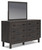 Toretto Charcoal Dresser, Mirror