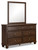 Danabrin Brown Dresser And Mirror