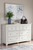 Grantoni White Seven Drawer Dresser