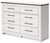 Schoenberg White Six Drawer Dresser