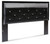 Kaydell Black King/Cal King Uph Panel Headboard Glitter Details