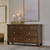 Danabrin Brown 7 Pc. Dresser, Mirror, Full Panel Bed, 2 Nightstands