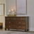 Danabrin Brown 6 Pc. Dresser, Mirror, Chest, Twin Panel Bed