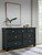 Lanolee Black 7 Pc. Dresser, Mirror, Twin Panel Bed, 2 Nightstands