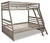 Lettner Light Gray Twin Over Full Bunk Bed