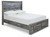 Baystorm Gray Full Panel Bed With 2 Storage Drawers