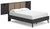 Charlang Black / Gray Full Panel Platform Bed With 2 Extensions