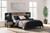 Charlang Black / Gray Full Panel Platform Bed With 2 Extensions