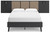 Charlang Black / Gray Full Panel Platform Bed With 2 Extensions