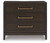 Burkhaus Brown Three Drawer Night Stand