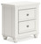 Grantoni White Two Drawer Night Stand