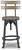 Lesterton Light Brown / Black Swivel Barstool (Set of 2)