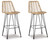 Angentree Natural / Black Tall Uph Barstool (Set of 2)