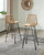 Angentree Natural / Black Tall Uph Barstool (Set of 2)