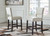 Leektree Ivory / Brown Upholstered Barstool (Set of 2)