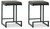 Strumford Gray / Black Upholstered Barstool (Set of 2)