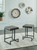 Strumford Gray / Black Upholstered Barstool (Set of 2)