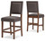 Benmara Grayish Brown / Brown Upholstered Barstool (Set of 2)