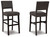 Leektree Gray / Brown Tall Uph Barstool (Set of 2)