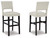 Leektree Ivory / Brown Tall Uph Barstool (Set of 2)