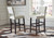 Leektree Ivory / Brown Tall Uph Barstool (Set of 2)