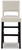 Leektree Ivory / Brown Tall Uph Barstool (Set of 2)