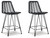 Angentree Black Upholstered Barstool (Set of 2)