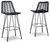 Angentree Black Tall Uph Barstool (Set of 2)