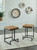 Strumford Caramel / Black Upholstered Barstool (Set of 2)