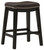 Lemante Dark Brown Upholstered Stool (Set of 2)