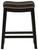 Lemante Dark Brown Upholstered Stool (Set of 2)