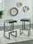 Strumford Gray / Black Tall Uph Barstool (Set of 2)