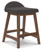 Lyncott Charcoal / Brown Upholstered Barstool (Set of 2)