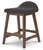 Lyncott Charcoal / Brown Upholstered Barstool (Set of 2)