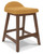 Lyncott Mustard / Brown Upholstered Barstool (Set of 2)