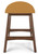 Lyncott Mustard / Brown Upholstered Barstool (Set of 2)