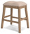 Sanbriar Light Brown Upholstered Stool (Set of 2)