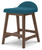 Lyncott Blue / Brown Upholstered Barstool (Set of 2)