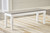 Nollicott Whitewash / Light Gray Large Dining Room Bench