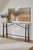 Karisslyn Whitewash / Black 3 Pc. Long Counter Table, 2 Stools