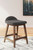 Lyncott Charcoal / Brown 5 Pc. Counter Table, 4 Upholstered Barstools