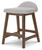 Lyncott Light Gray / Brown 5 Pc. Counter Table, 4 Upholstered Barstools