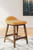 Lyncott Mustard / Brown 5 Pc. Counter Table, 4 Upholstered Barstools